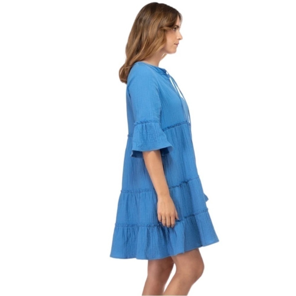 BTFL-life Blue Angel Gauze Tier Dress - Picture 8 of 12